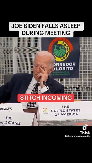 Joe Biden Galls Asleep During Meeting In Africa