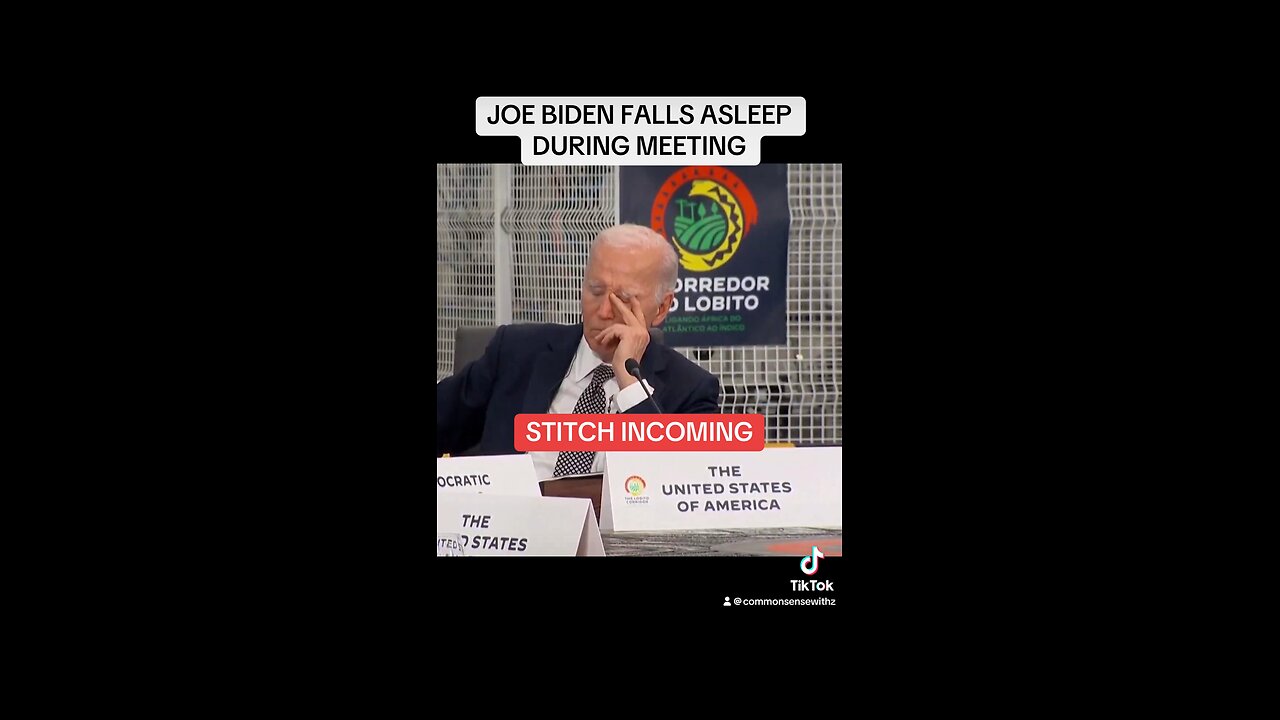Joe Biden Galls Asleep During Meeting In Africa