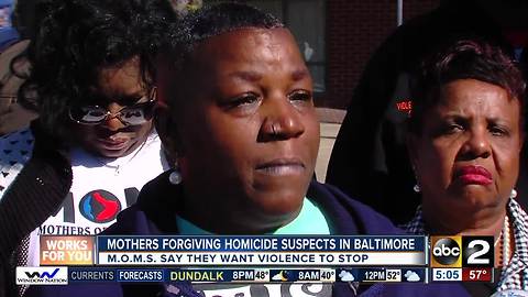Mothers of murdered children 'forgiving' homicide suspects in Baltimore
