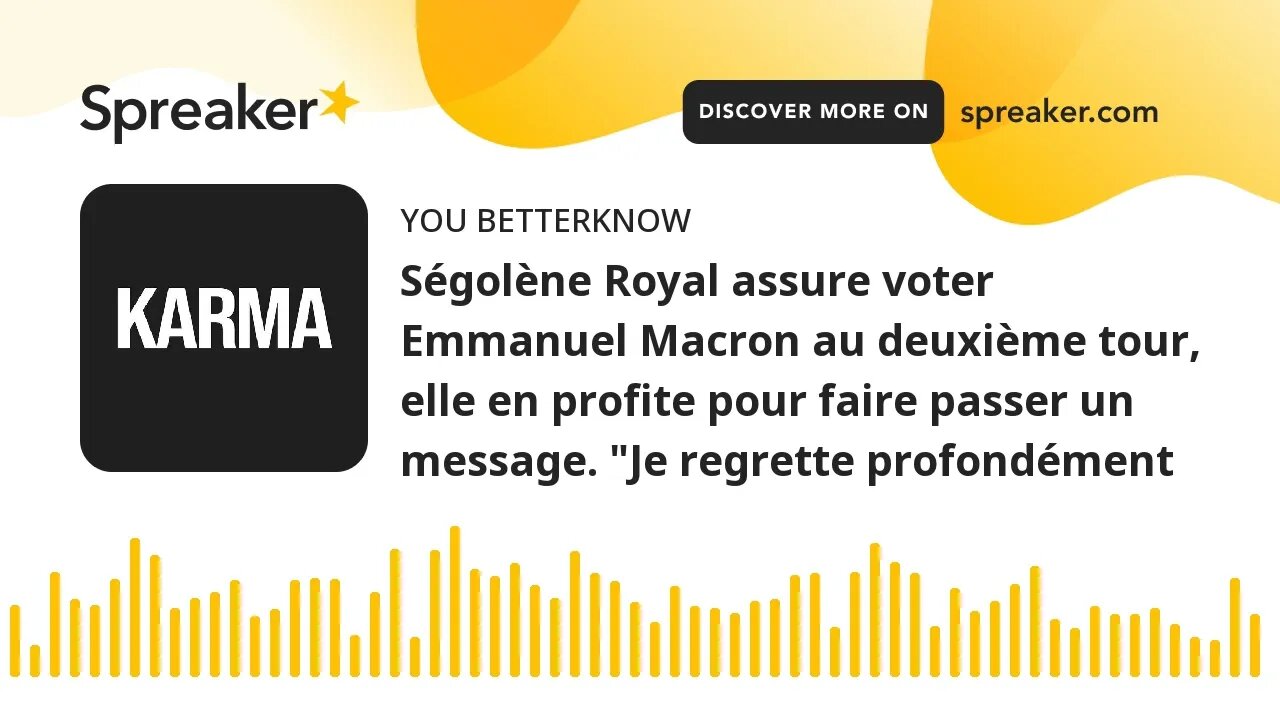 Ségolène Royal assure voter Emmanuel Macron au deuxième tour, elle en profite pour faire passer un m