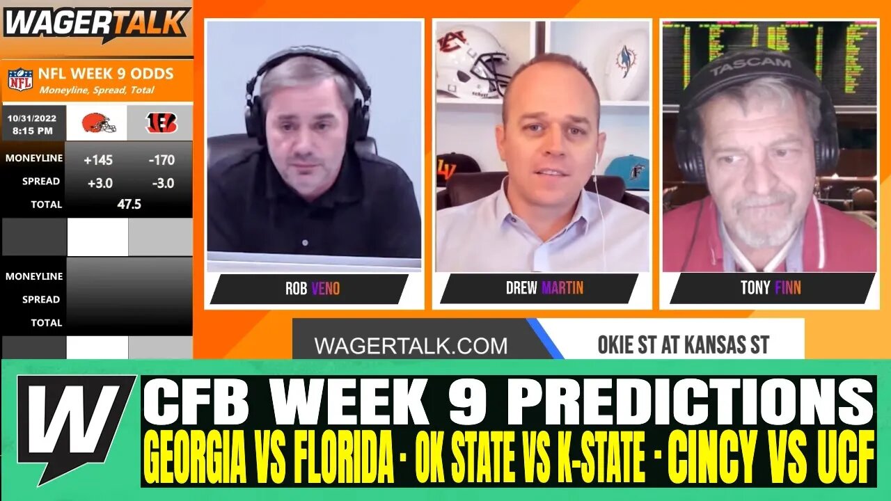 Week 9 College Football Picks and Predictions | Georgia vs Florida | OK State vs Kansas State