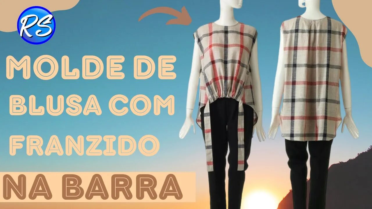 Molde de Blusa com Franzido na Barra #EP272