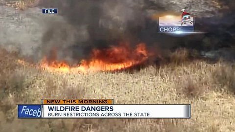 High fire dangers in Walworth, Racine and Kenosha Counties