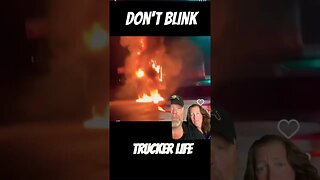💥Trucker DITCHED IT + Trailer FIRE 🔥Blues #shorts 💥