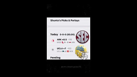 UCLA Football +7.0 @arkansasrazorbacks +8.5