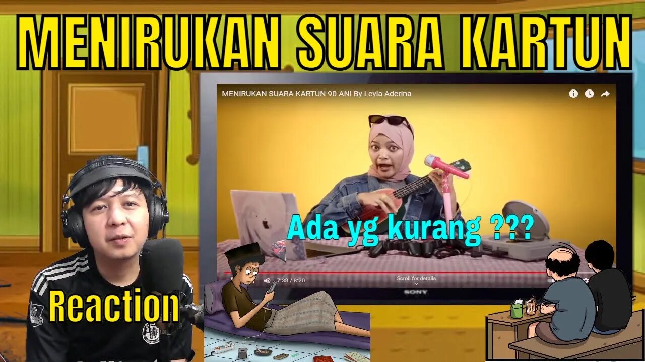 LEYLA ADERINA MENIRUKAN SUARA KARTUN 90'AN | REACTION