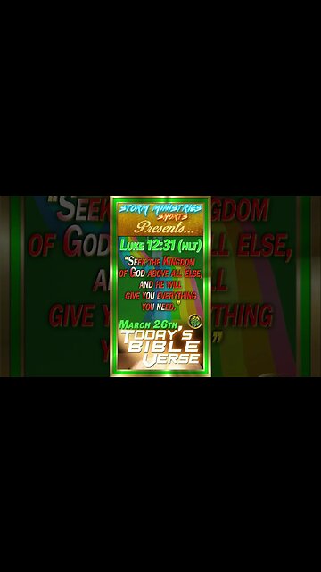 MAR 26, 2023 | STORM MINISTRIES | Daily Bible Verse | Luke 12:31 (NLT) | #shorts