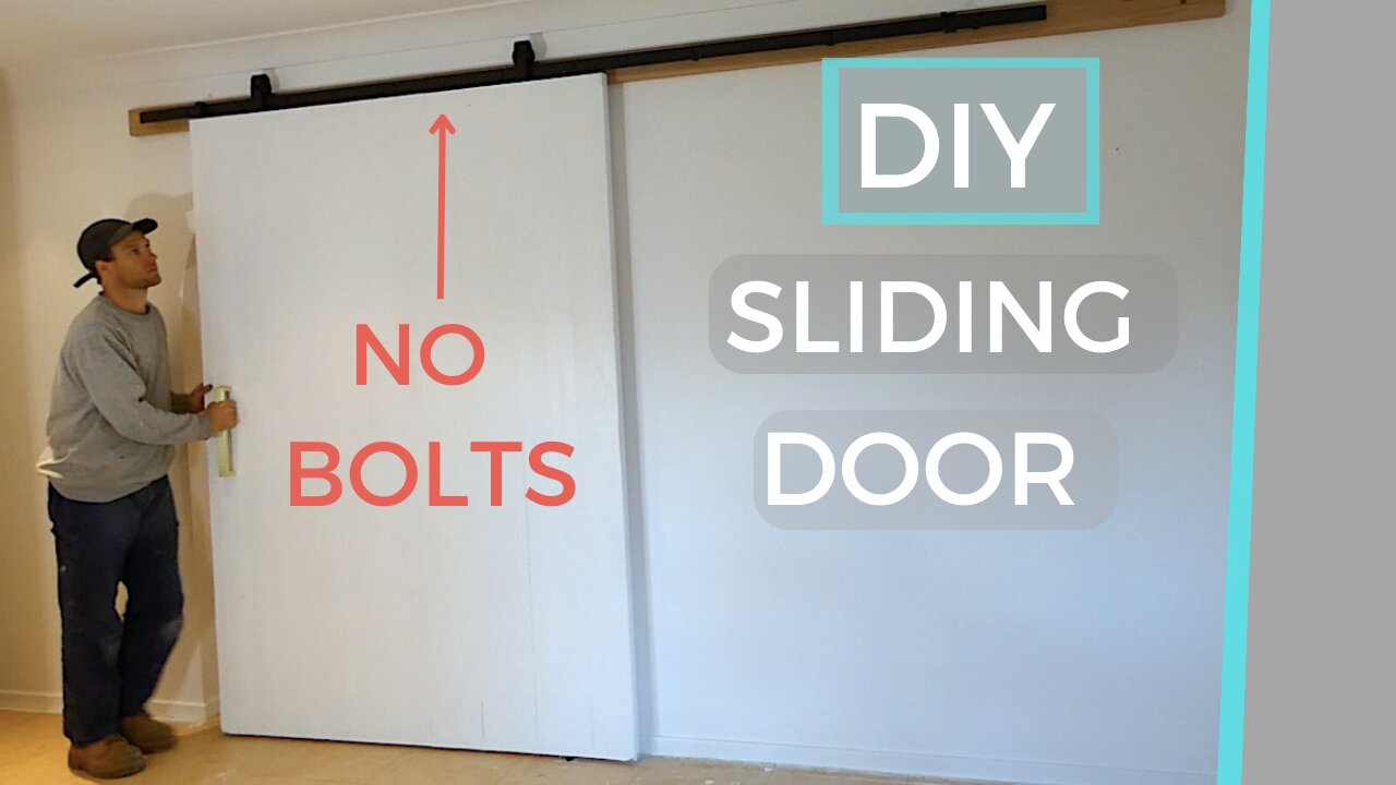 How To Install A Large Surface Sliding Top Hung Barn Door | No bolts