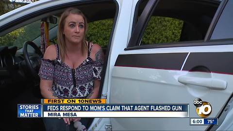 Feds respond to Escondido mom's claim that agent flashed gun