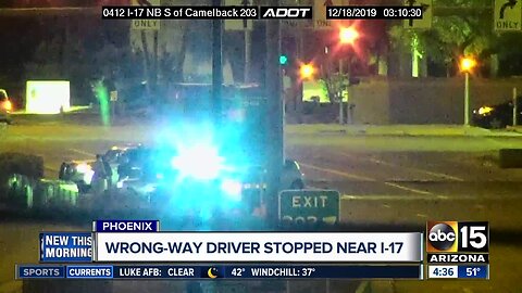 Wrong-way driver stopped along I-17