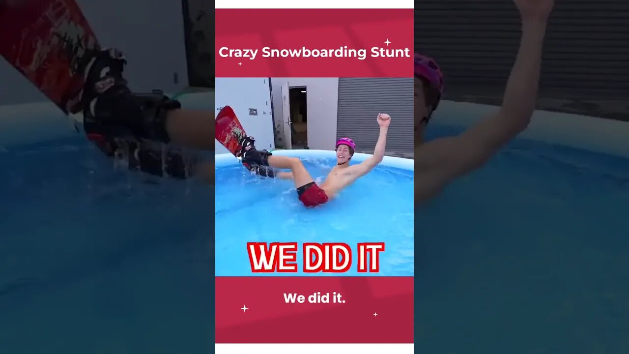 Crazy snowboarding stunt |