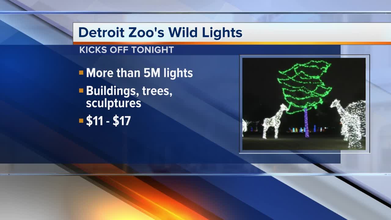 Detroit Zoo's Wild Lights kicks off tonight