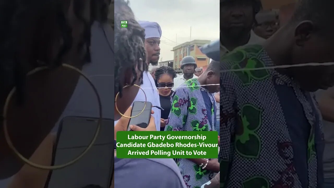 Labour Party Governorship Candidate Gbadebo with wife Arrived Polling Unit to Vote #shorts