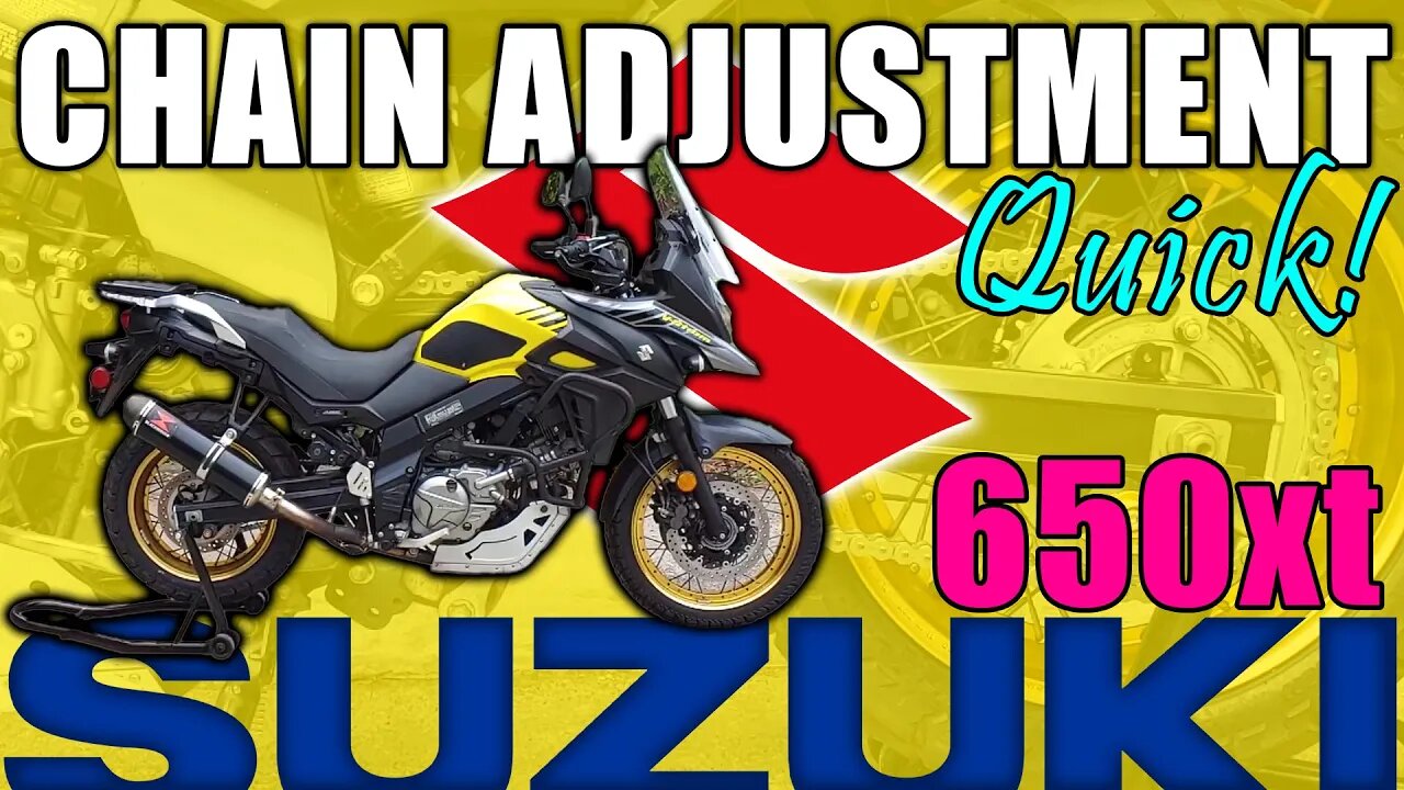 Fast and Easy Chain Slack Adjustment – Suzuki V-Strom 650xt 2017-2022