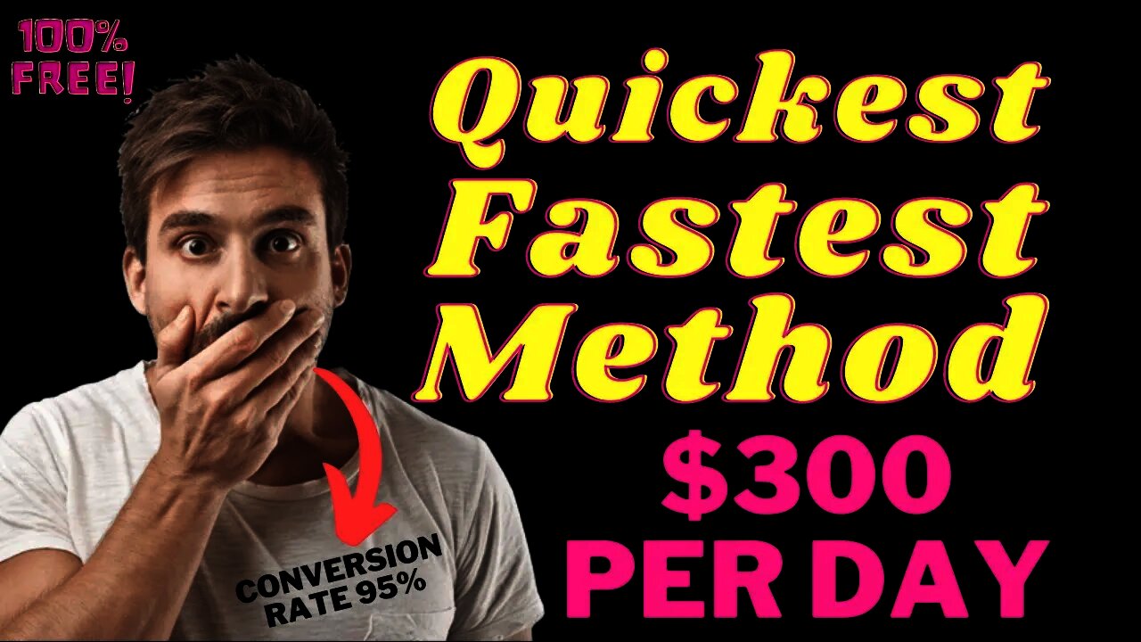 The Quickest & Easiest Way To AFFILIATE MARKETING, $300 Per Day Affiliate Marketing, FREE TRAFFIC