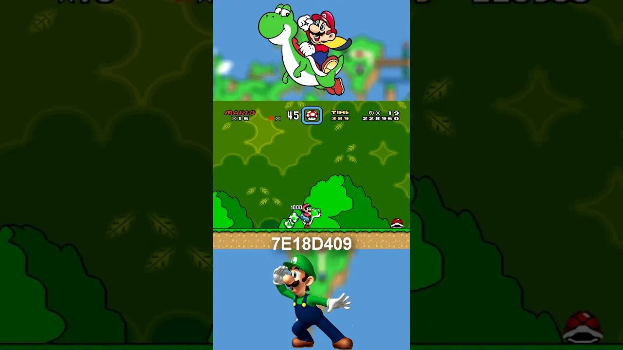 Código do Yoshi com dor de barriga no Super Mario World #shorts #supermario #yoshi