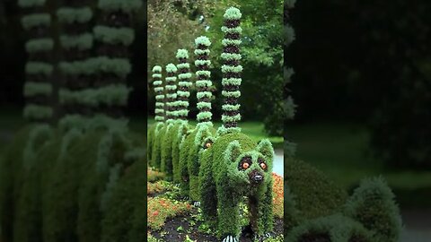 Animal Topiary Art 🐎 #shorts
