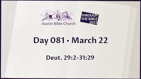 Through the Bible 2022 (Day 081)