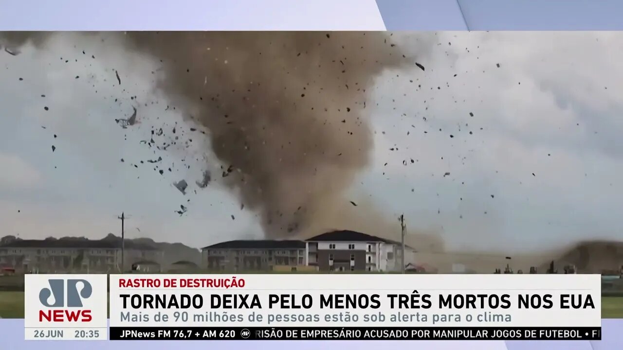 Tornado deixa ao menos três mortos nos Estados Unidos