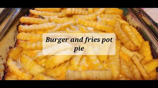 Hamburger and fries potpie #hamburger #potpie