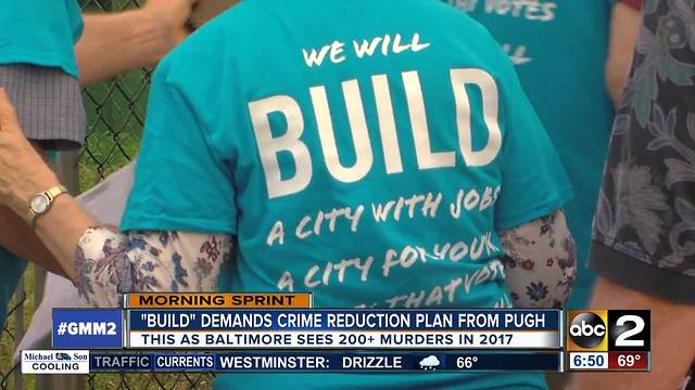 BUILD organization demands crime reduction plan from Mayor Pugh