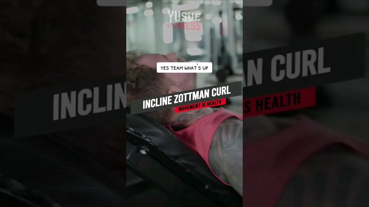 Incline zottman curls | Better biceps | Yusuf Fitness #training #coaching #movement #weights #bicep