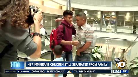 497 immigrant children separated from family