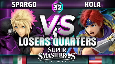 ULTIMATE 32 - Sparg0 (Cloud) vs. Kola (Roy) - Smash Ultimate Losers Quarters