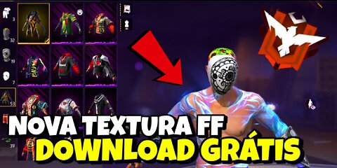 NOVA TEXTURA FREE FIRE V1.92.13 ROUPAS, ARMAS, GRANADA, PAREDE DE GEL, KATANA (DOWNLOAD)