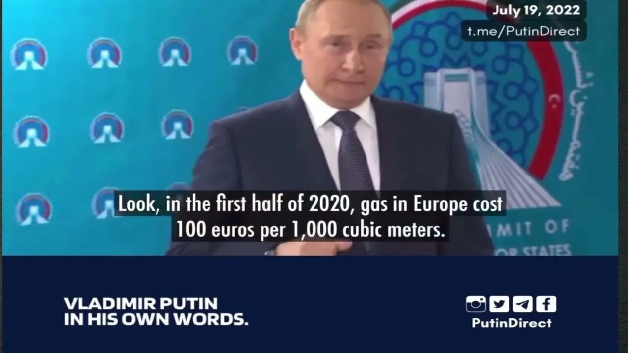 Putin tells the truth about gas supply's and the shortages.