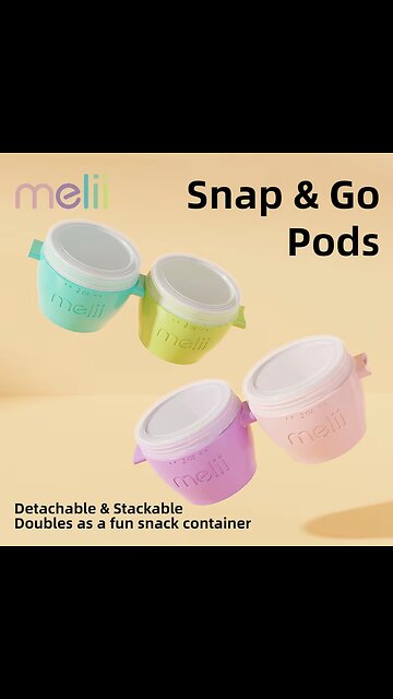 melii Snack and Go Pods Portable sealed baby food container