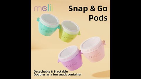 melii Snack and Go Pods Portable sealed baby food container