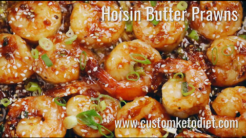 Keto Hoisin Butter Prawns