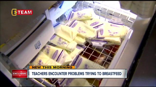 Teachers encounter problems trying to breastfeed
