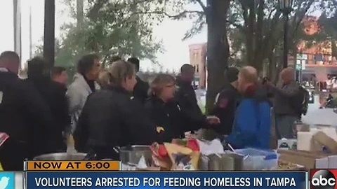 Group arrested for feeding homeless