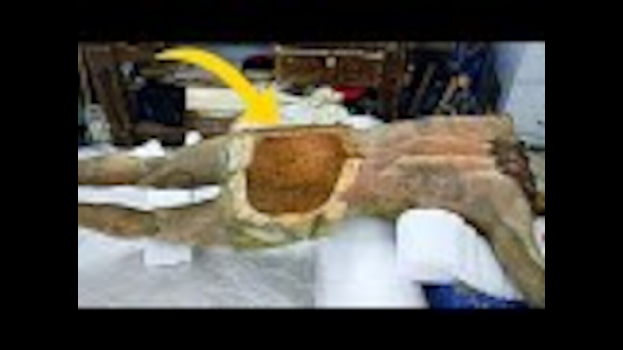 Artist Repairs Jesus Statue, Realizes Something's Hidden Inside