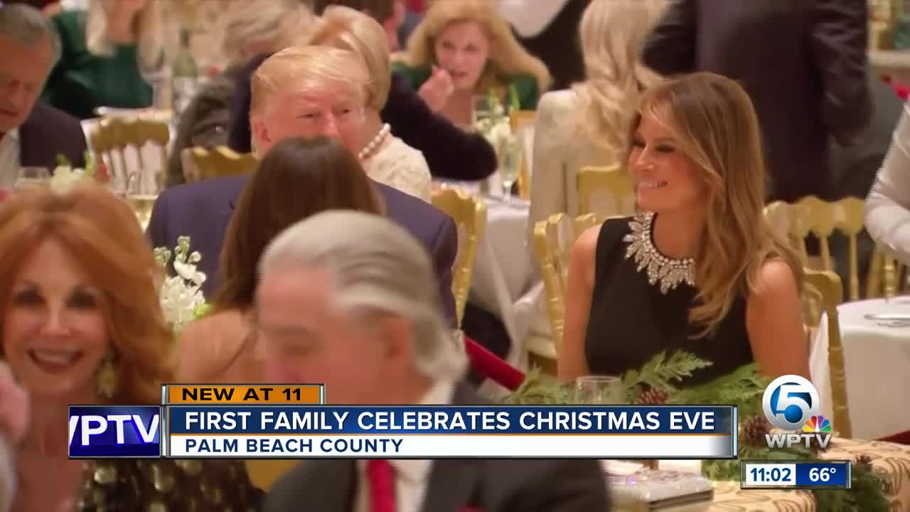 President Trump and First Lady attend Christmas Eve church service in West Palm Beach