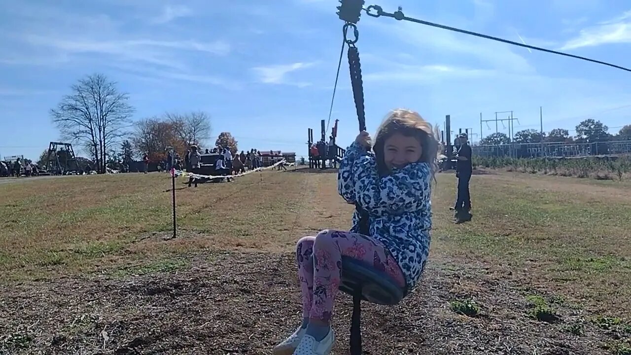 Freya on the #amazingacres Zipline!