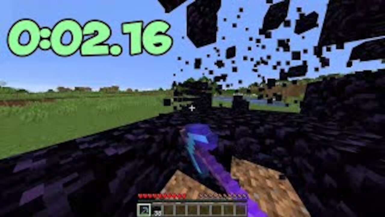 Minecraft - The Fastest Obsidian Mining...