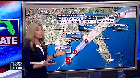 Tropical Storm Nestor forms, storm surge warning issued for part of Tampa Bay