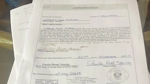 Proof of affidavit