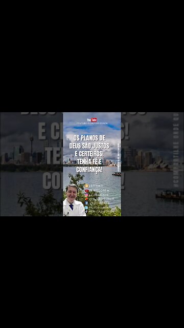 Os planos de Deus são justos e certeiros o segredo é nunca perder a fé