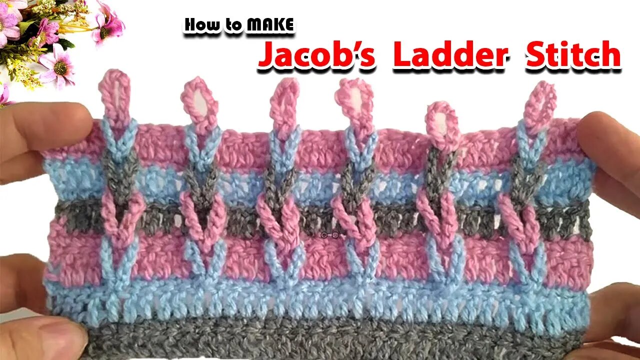 HOW to CROCHET JACOB'S LADDER Stitch - Chain Loop Braids.