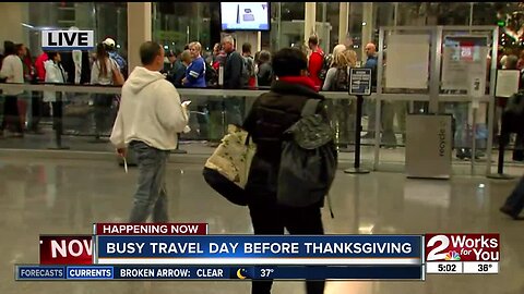 Busy travel day before Thanksgiving in Tulsa