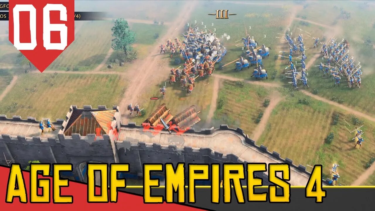 Grande CERCO de WALLINGFORD - Age of Empires 4 #06 [Série Gameplay PT-BR]