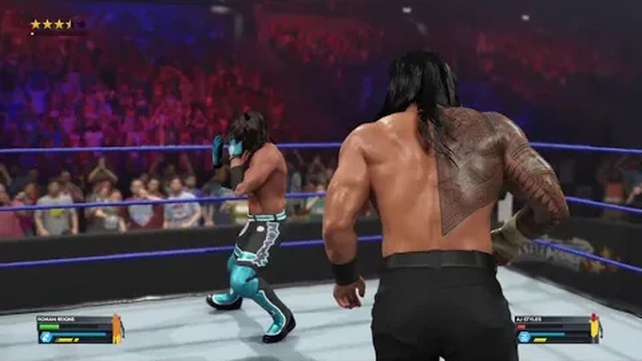 WWE 2K23: AJ Styles Vs. Roman Reigns (Legend Difficulty)