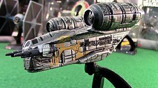 Hot Wheels Chase Razor Crest Battle Damage Version Unboxing - Star Wars Starships