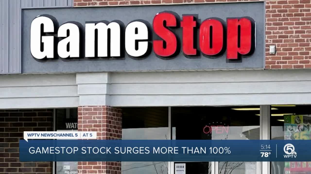 GameStop stock surges over 100% Wednesday