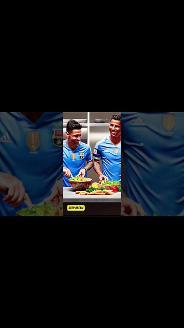 Cooking with Messi and Ronaldo 🤭 👀 #BFFsInTheKitchen #FoodieGoals #TeamMessiRonaldo @tvasart #cr7