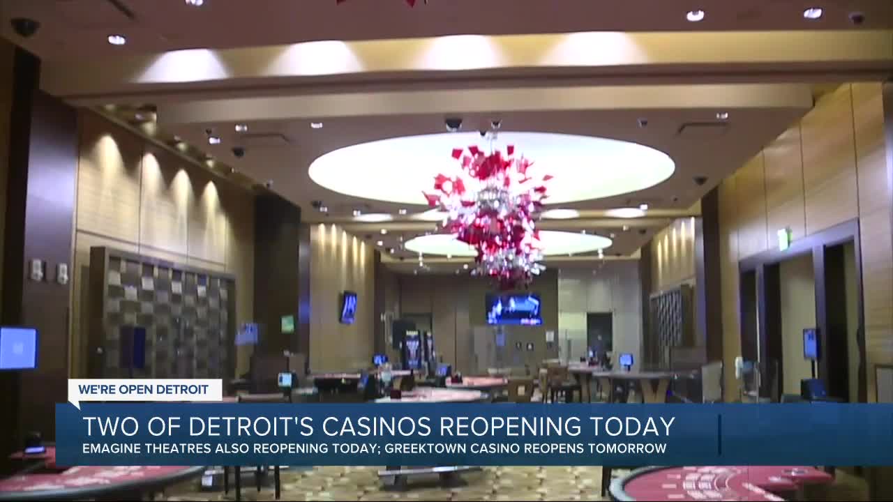 Two of Detroit's casinos reopening Wednesday